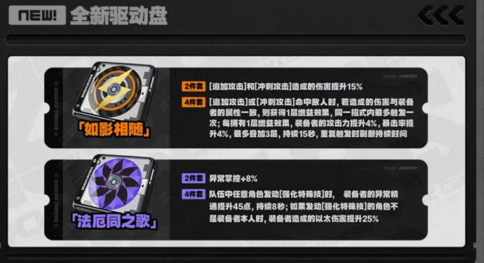 绝区零驱动盘如影相随谁能用1