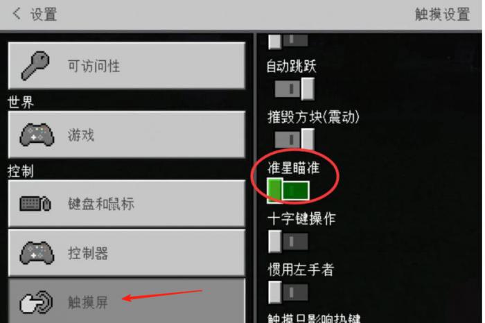 我的世界国际版怎么调十字准星3