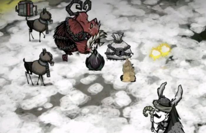 饥荒联机版如何击杀巨兽克劳斯1