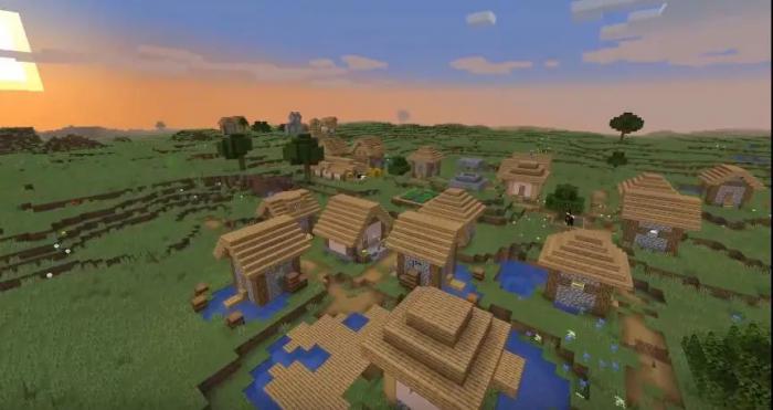 我的世界创造模式村庄怎么建1