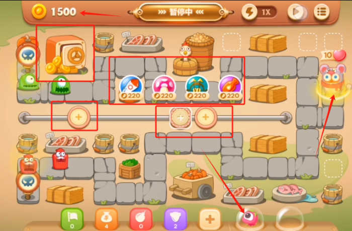 保卫萝卜3集市篇38关怎么获得金萝卜1