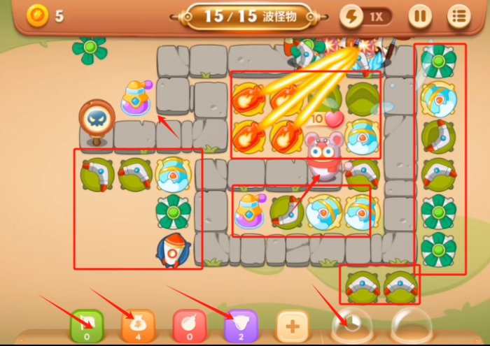 保卫萝卜3集市第四十一关怎么过2