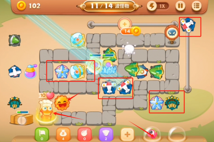 保卫萝卜3集市第五十七关怎么过2