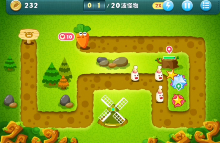 保卫萝卜丛林第3关怎么过1