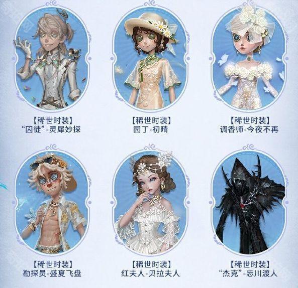 《第五人格》七周年返场时装一览2