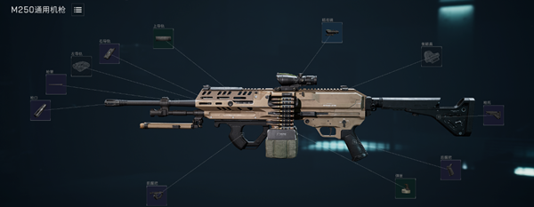 三角洲行动M250怎么改枪2