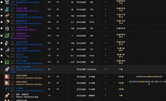 魔兽世界龙眠联军军需官有哪些物品1