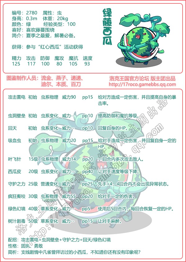 洛克王国绿藤西瓜技能是什么1