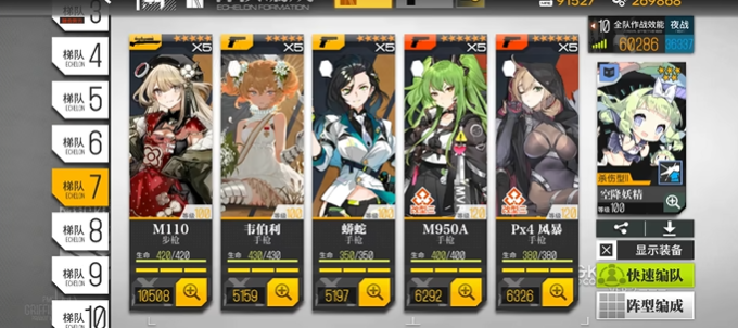 少女前线梯队效能最高多少1