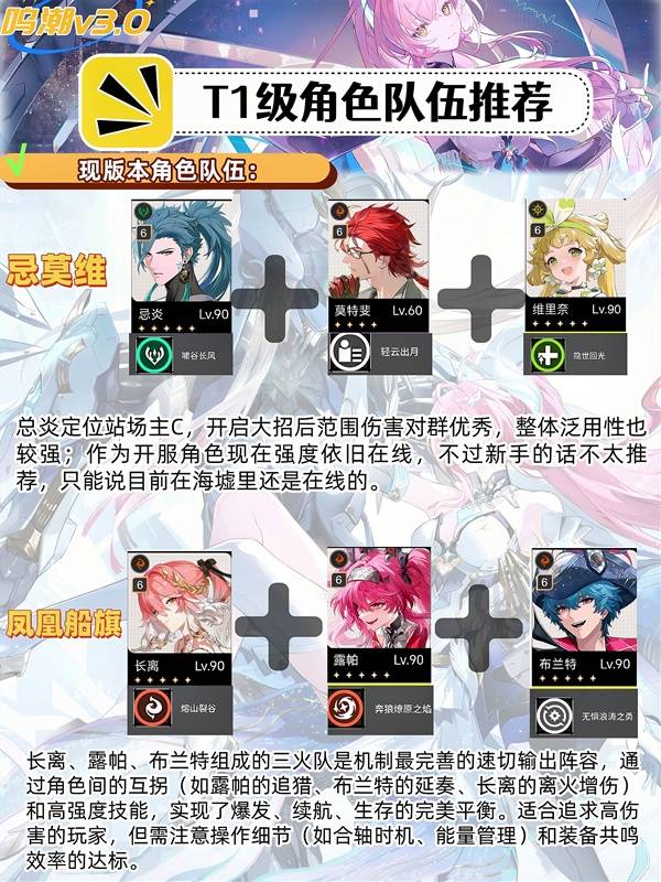 鸣潮3.0主流配队推荐5