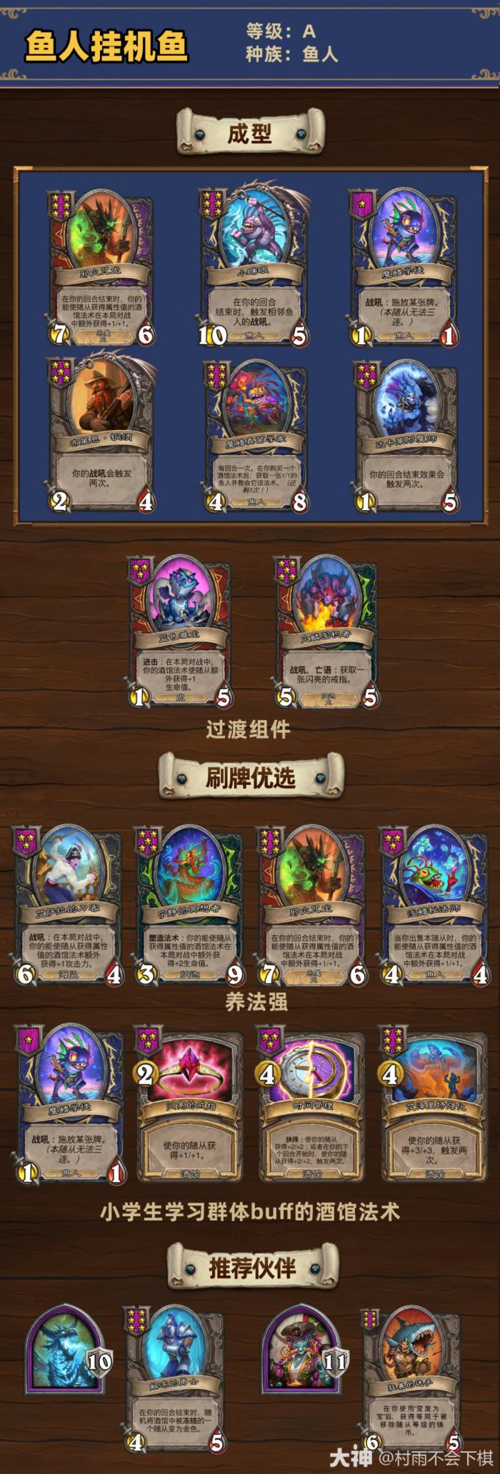 炉石传说33.6.2酒馆战棋鱼人挂机鱼玩法攻略1