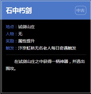 《逆水寒》试剑山庄奇遇任务大全1