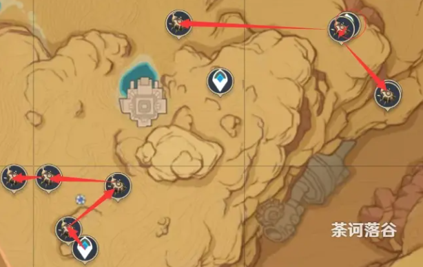 原神圣甲虫快速采集路线1