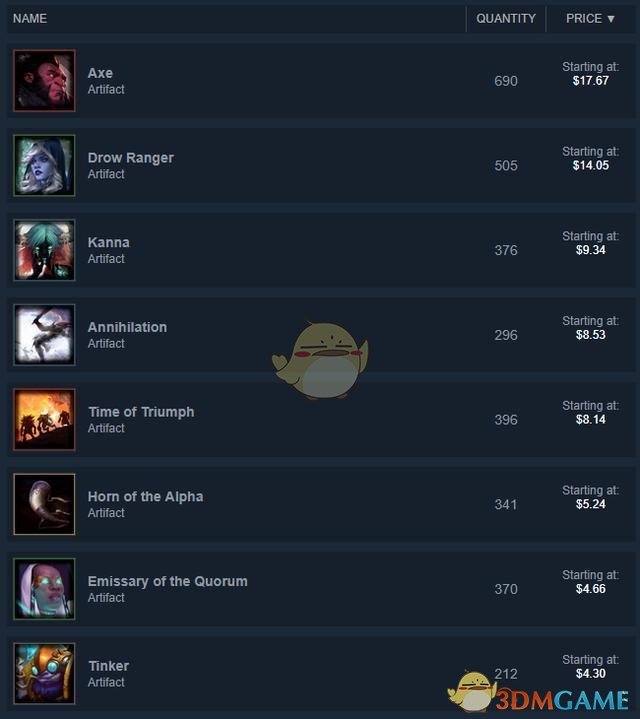 《Artifact》平民卡组推荐1