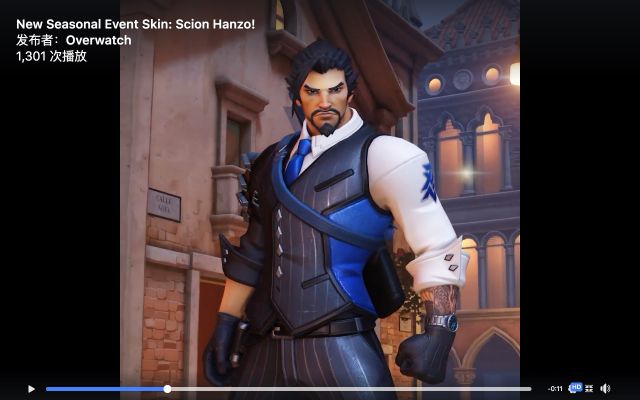 《守望先锋》半藏新皮肤致敬如龙1