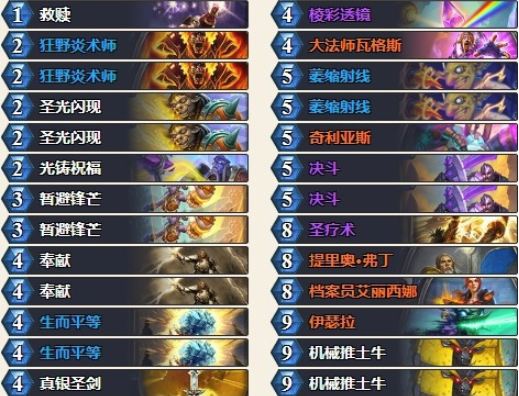 《炉石传说》暗影崛起瓦娘大哥决斗骑卡组介绍1