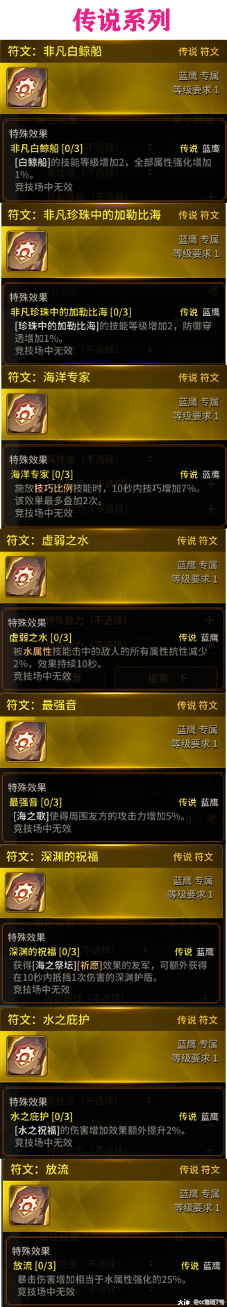 超激斗梦境蓝鹰符文图鉴大全7