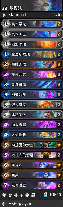 炉石传说泰坦诸神法师卡组推荐1