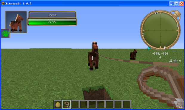 我的世界怎么把动物栓到别的地方1