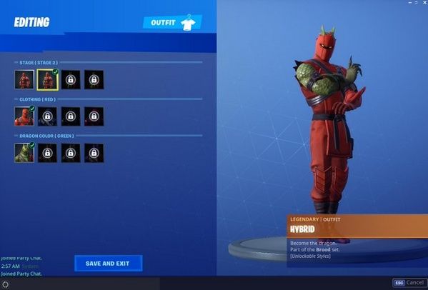 《堡垒之夜》忍者龙皮肤一览2