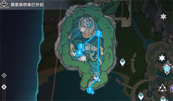 原神安眠处水神瞳收集路线1