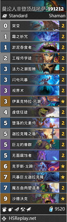 《炉石传说》巨龙降临标准登顶战吼萨卡组介绍1