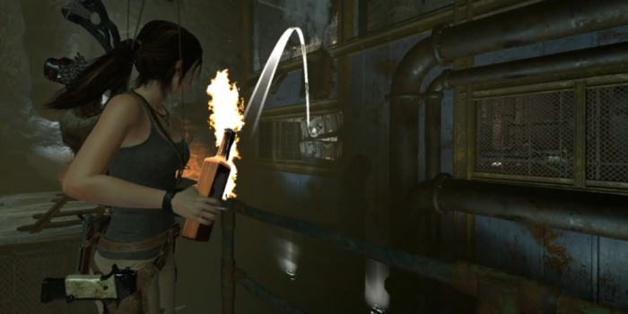 古墓丽影燃烧瓶怎么通过水流3