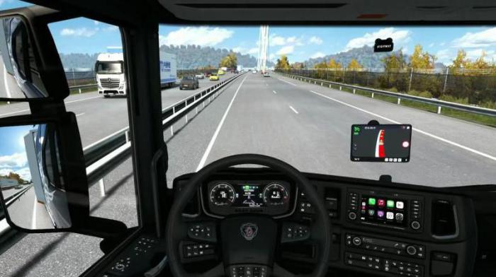 欧洲卡车模拟2如何放大导航屏幕航1