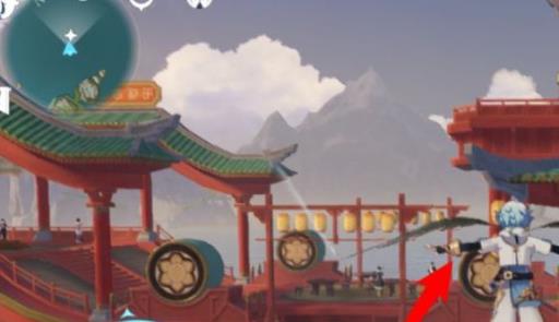 原神与落霞对话怎么上二楼?5