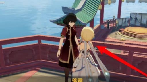 原神与落霞对话怎么上二楼?6