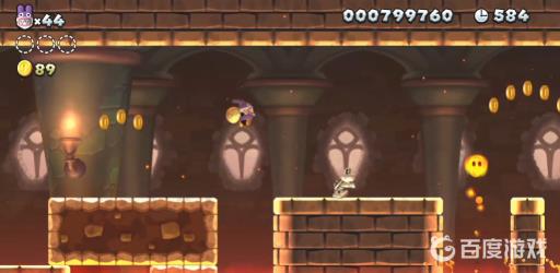 超级马里奥兄弟莫顿的下沉砖块城堡怎么过关?4