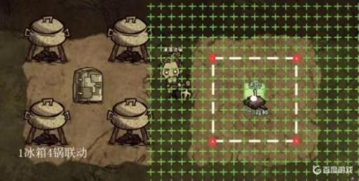 饥荒锅和冰箱怎么摆放?3