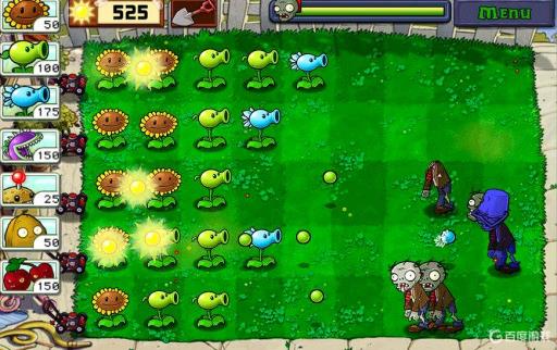 植物大战僵尸豌豆射手能打过铁桶僵尸吗?1