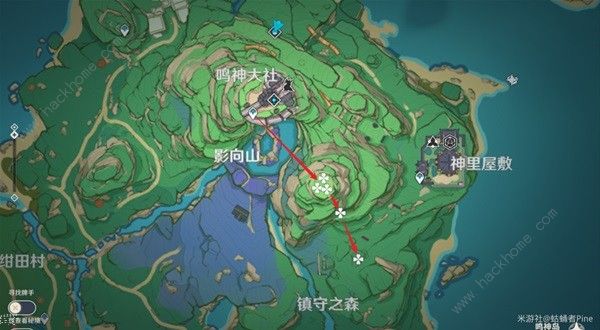 原神4.3绯樱绣球采集路线位置大全4