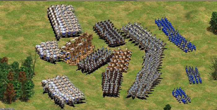 帝国时代2长枪兵群用什么兵种2