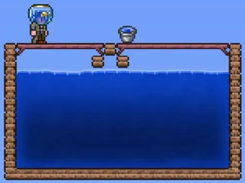 泰拉瑞亚如何把水抽干1