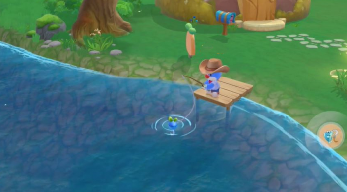 摩尔庄园中怎么钓鱼1