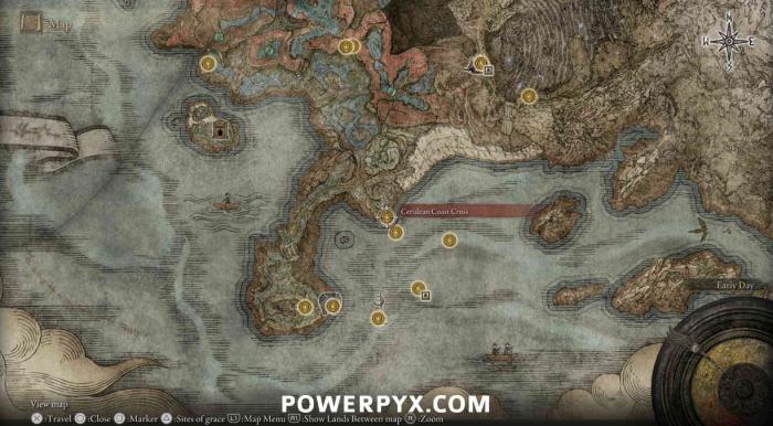 《艾尔登法环黄金树幽影》蔚蓝海岸幽影树碎片位置介绍2